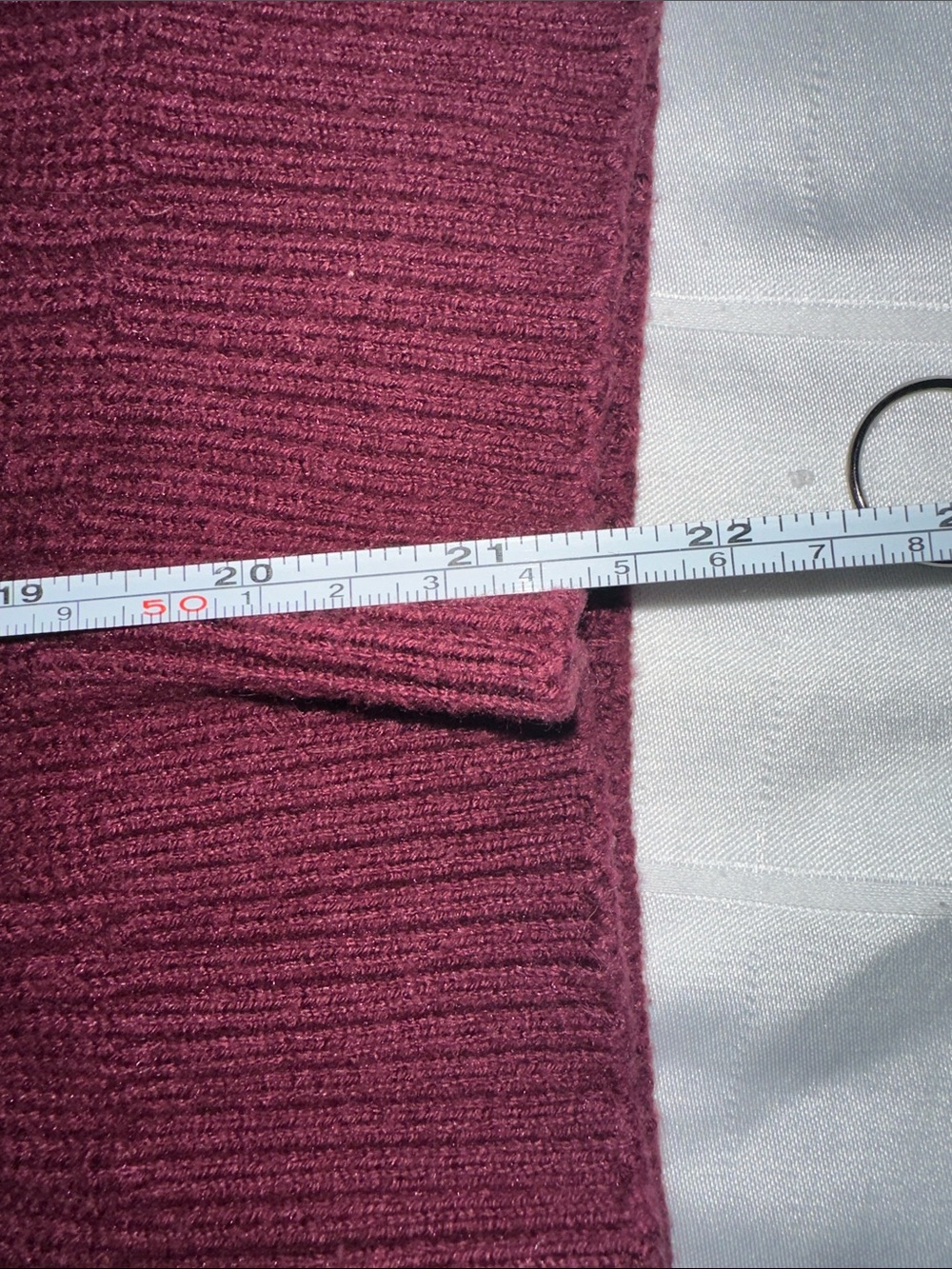 Hollister Women's Cable V-Neck Sweater - Wine/burgundy Small - Picture 5 of 6